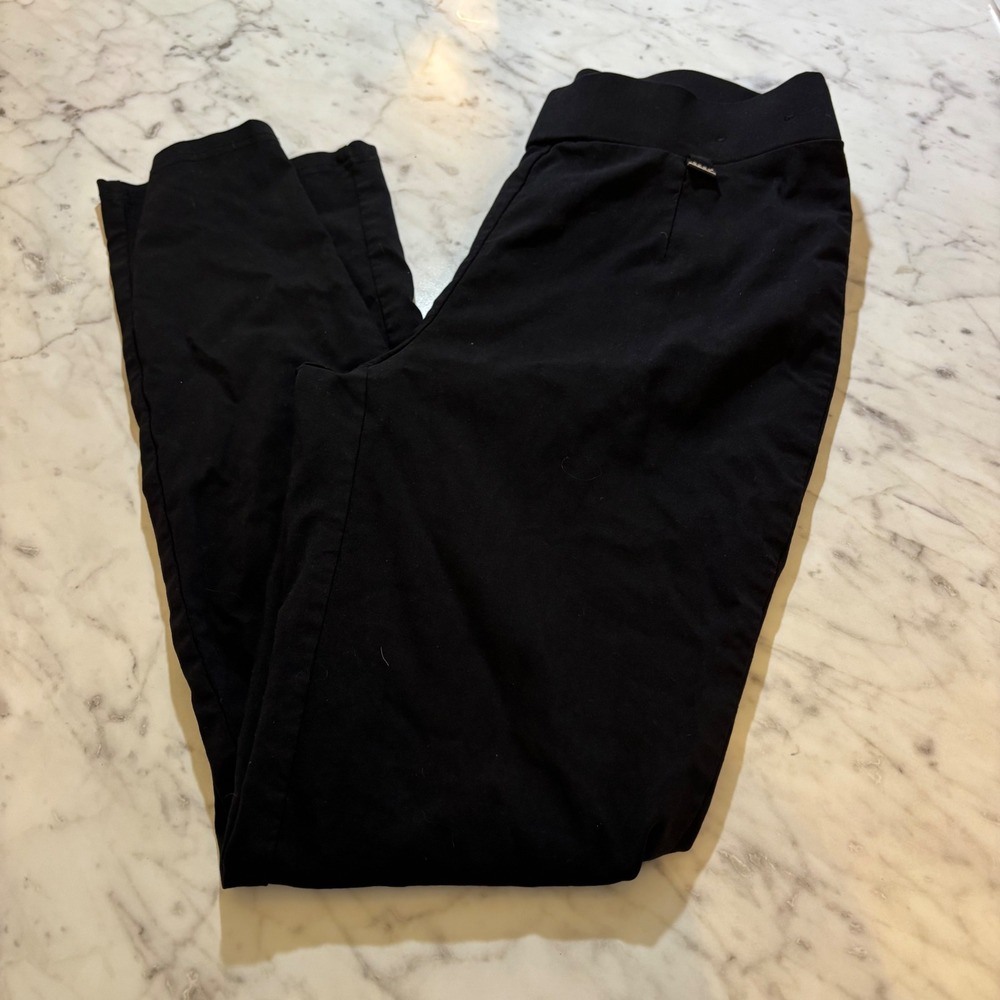 DKNY Womens Black Pull On Slim Leg Dress Pants Trousers Small Career Work